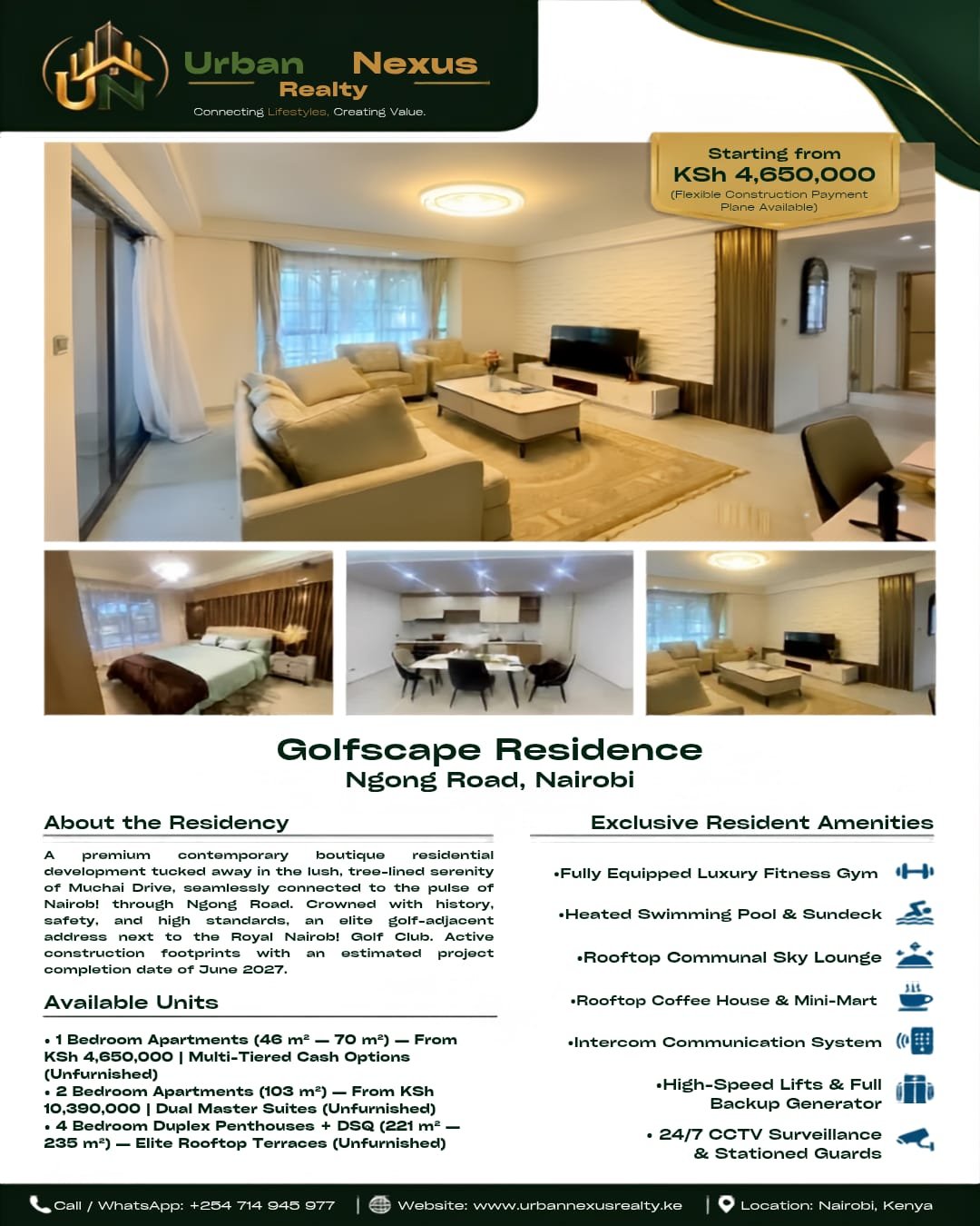 Golfscape Residence FOR SALE, Ngong Road