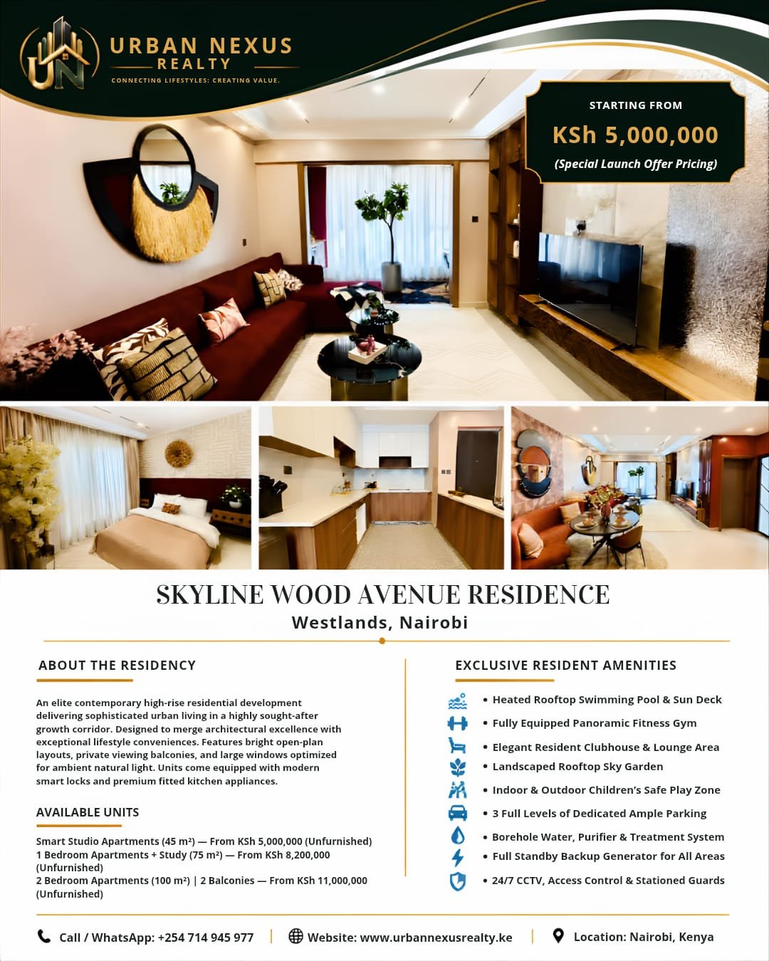 Skyline Wood Avenue Residence Canva Urban Nexus Realty Skyline Wood Avenue Residence FOR SALE, Westlands